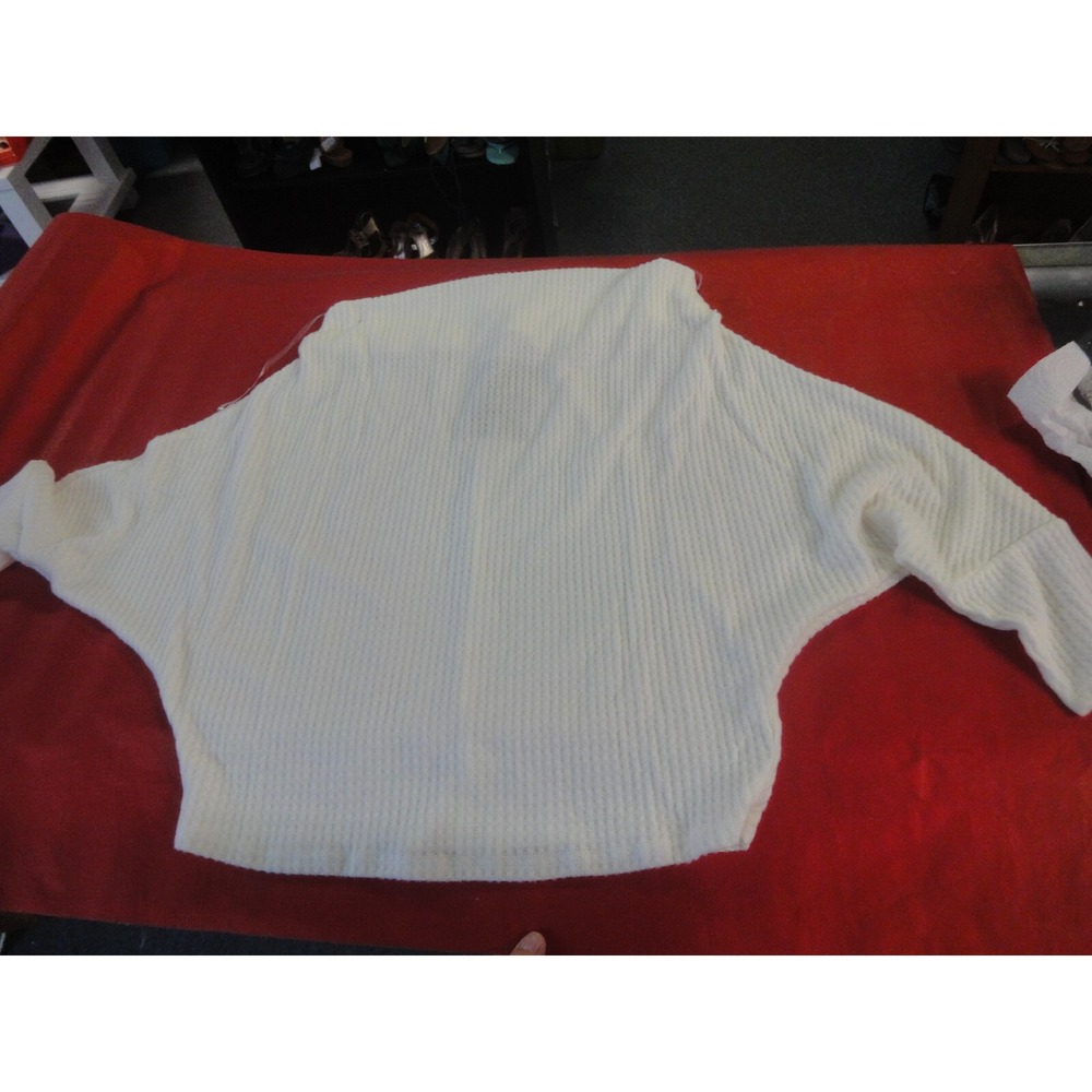 Fashion Nova Andi long sleeve top womens L white sweater NWT